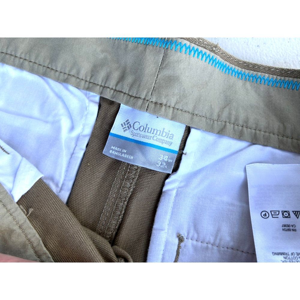 Columbia Men's ROC II Pants Men's 34 X 32 Khaki 100% Cotton Lined Straight Leg - Picture 8 of 16